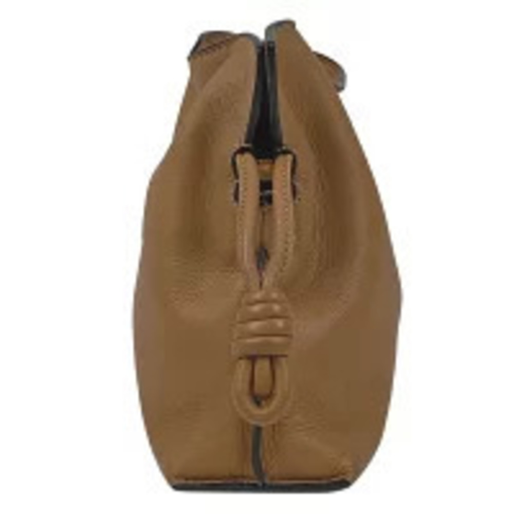 Loewe Leather Brown Clutch Shoulder Bag 2way Flamenco Brown